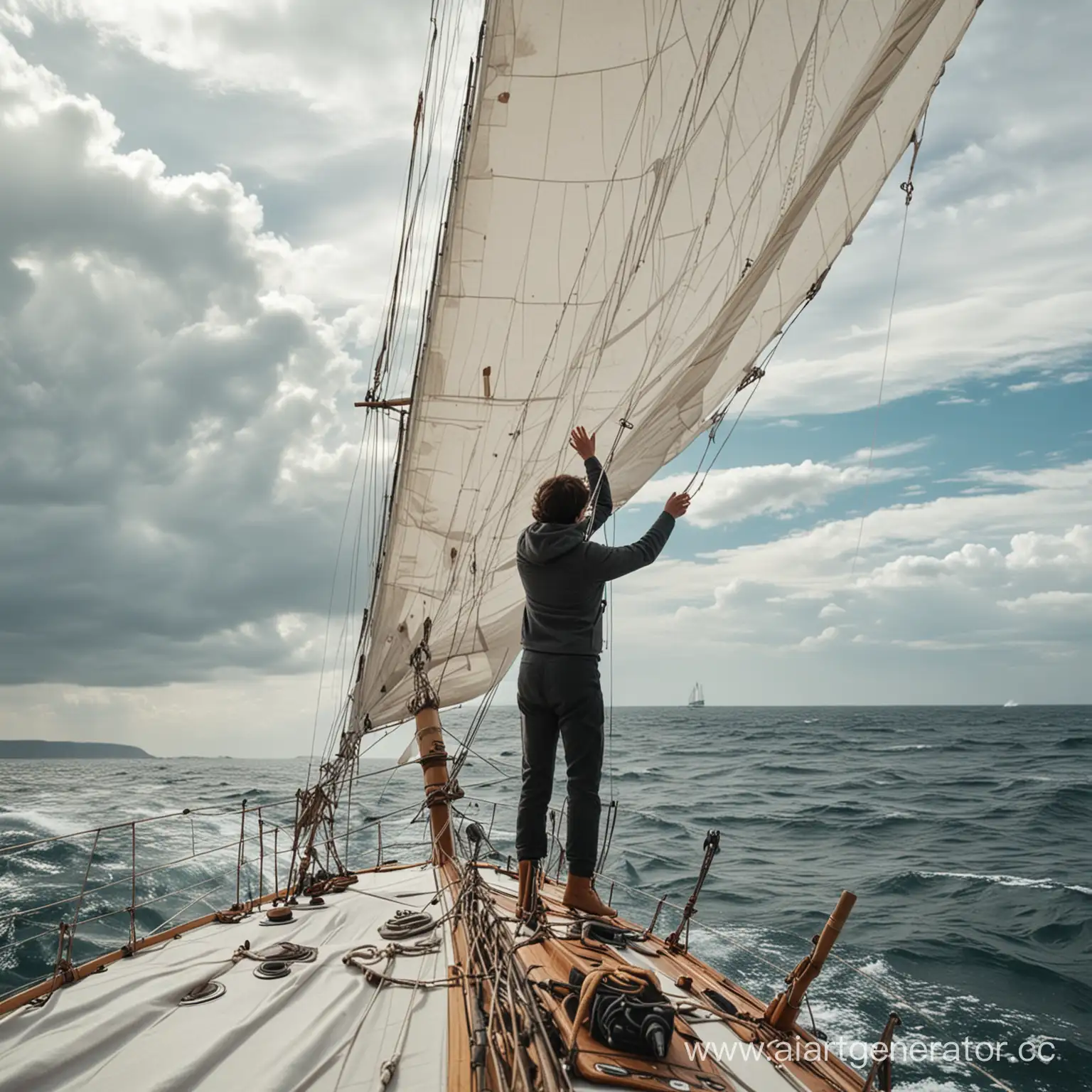 Sailing-Enthusiast-Steering-Ship-Through-Windy-Waters