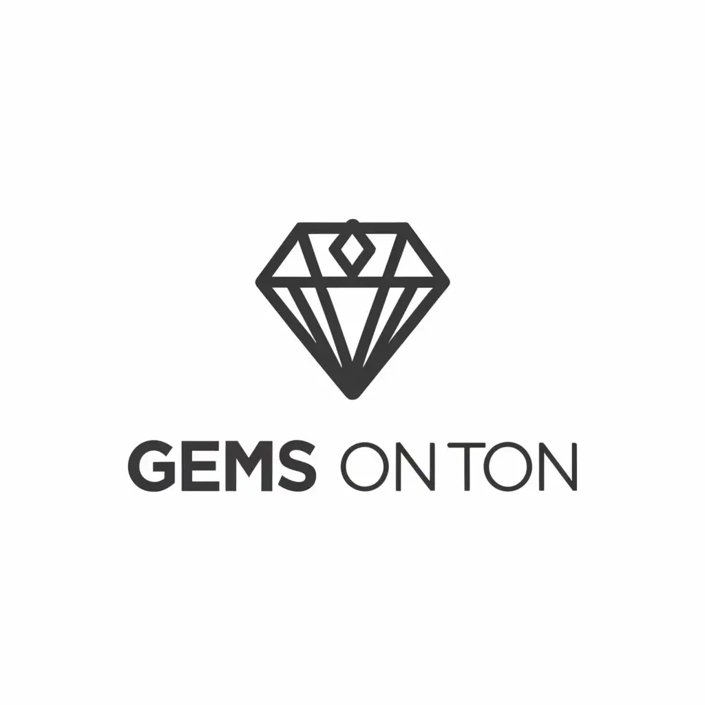 a logo design,with the text "GEMS ON TON", main symbol:💎,Minimalistic,be used in Finance industry,clear background
