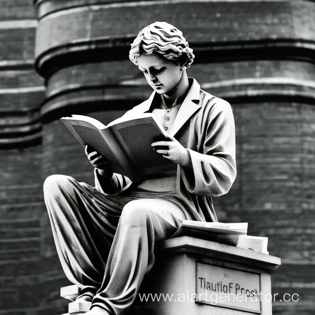 Serene-Statue-of-a-Person-Immersed-in-Reading