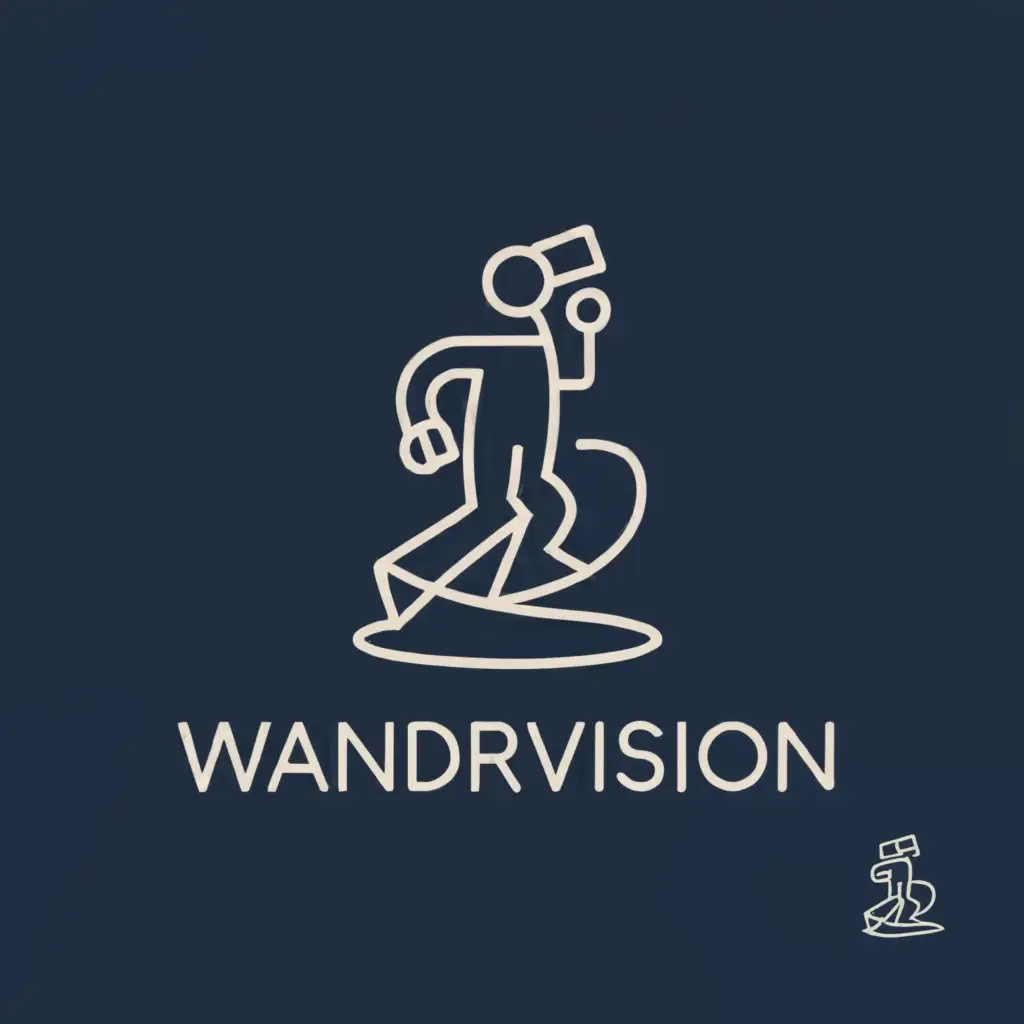 a logo design,with the text "Wandervision", main symbol:Wandering around with video,Moderate,clear background