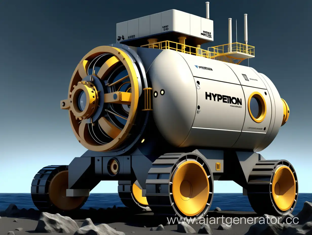 Hyperion is a small supermachine that can move, designed to solve critically important tasks related to the exploration and extraction of resources in inaccessible or dangerous places, such as deep ocean trenches, volcanic regions, or even outer space. Its functions include deep-sea search, mineral extraction, analysis of geological samples, exploration of uncharted territories, and cargo transportation.