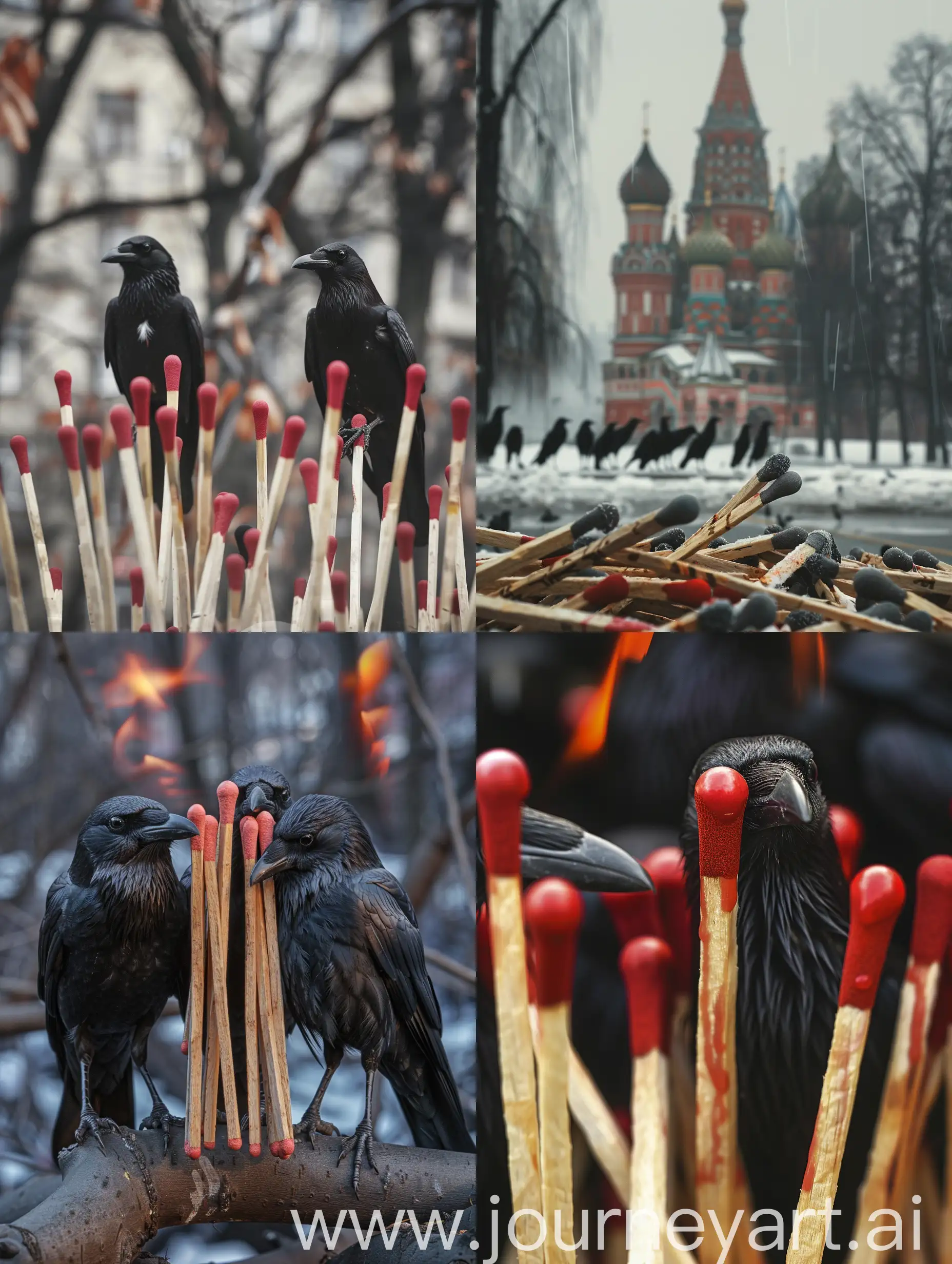 Moscow-Crows-Disrupt-Sleep-Amidst-Soaked-Ruins