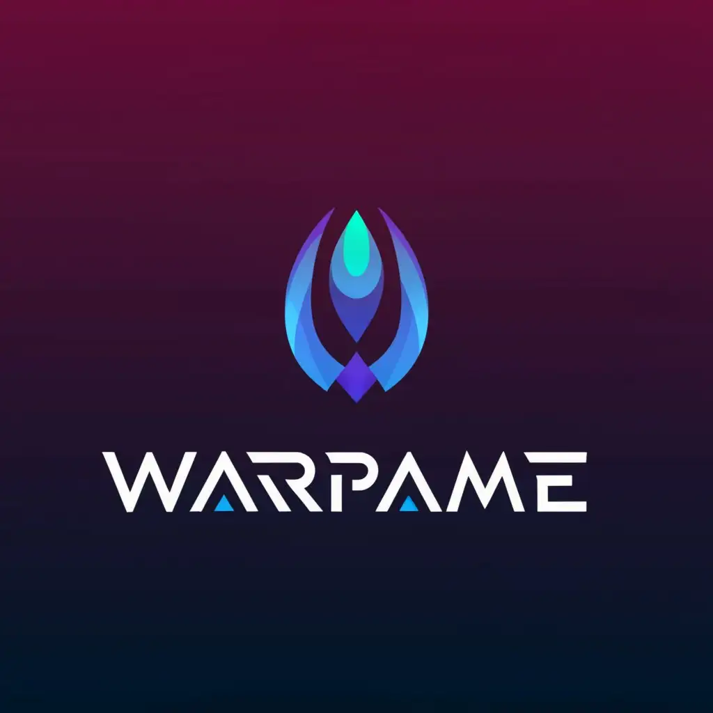 a logo design,with the text "Warframe", main symbol:Hightech Space Rocket Gradient Color,Moderate,be used in Technology industry,clear background