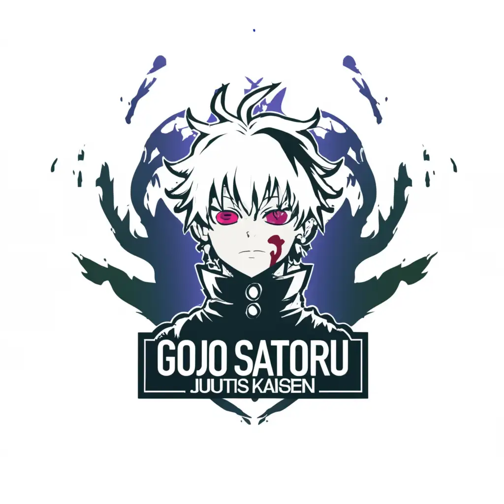 a logo design,with the text "Gojo Satoru", main symbol:Jujutsu Kaisen,Moderate,clear background