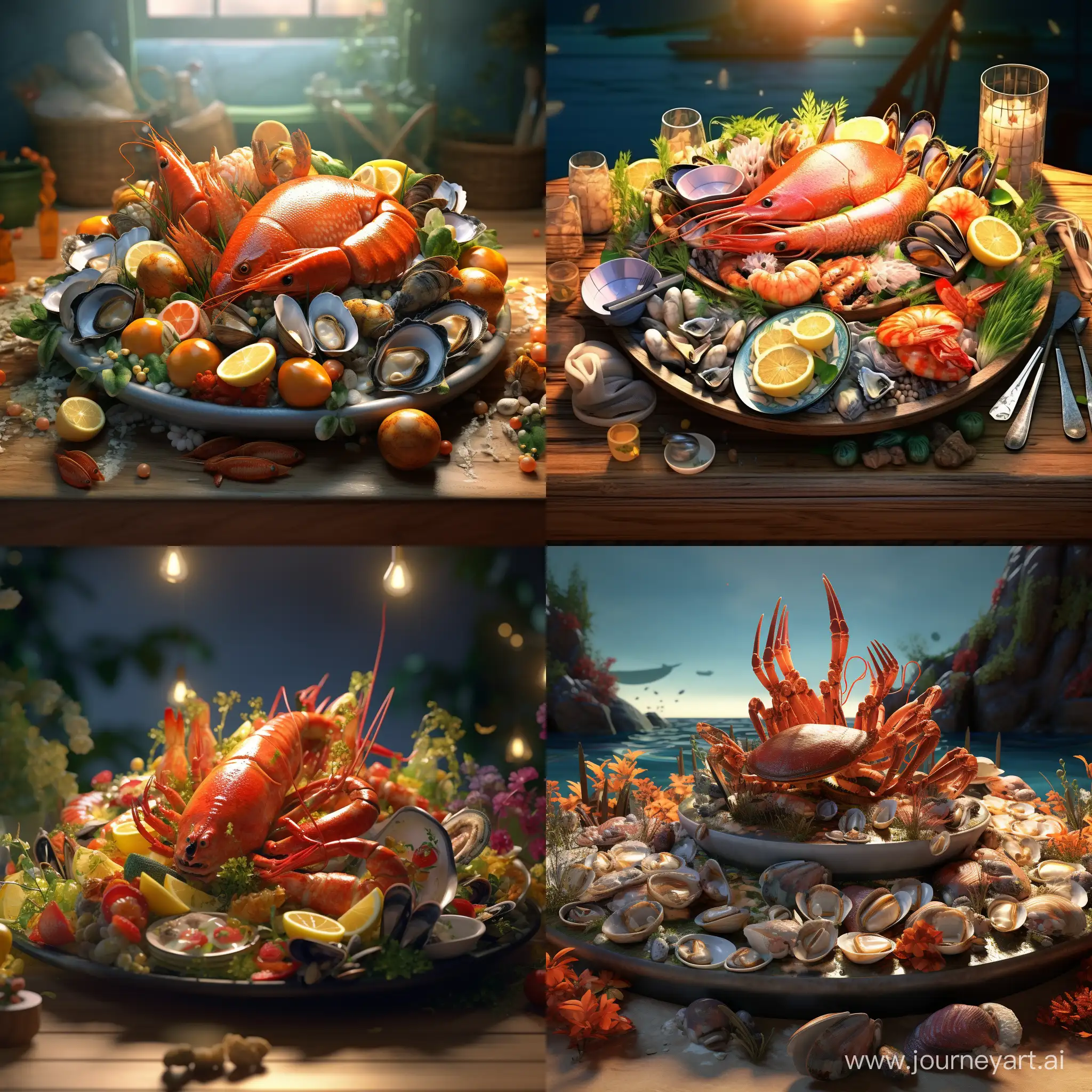 Bountiful-3D-Animated-Seafood-Platter