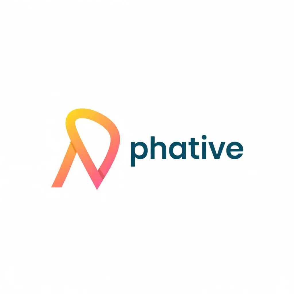 a logo design,with the text "phative", main symbol:ribbon,Minimalistic,be used in Technology industry,clear background