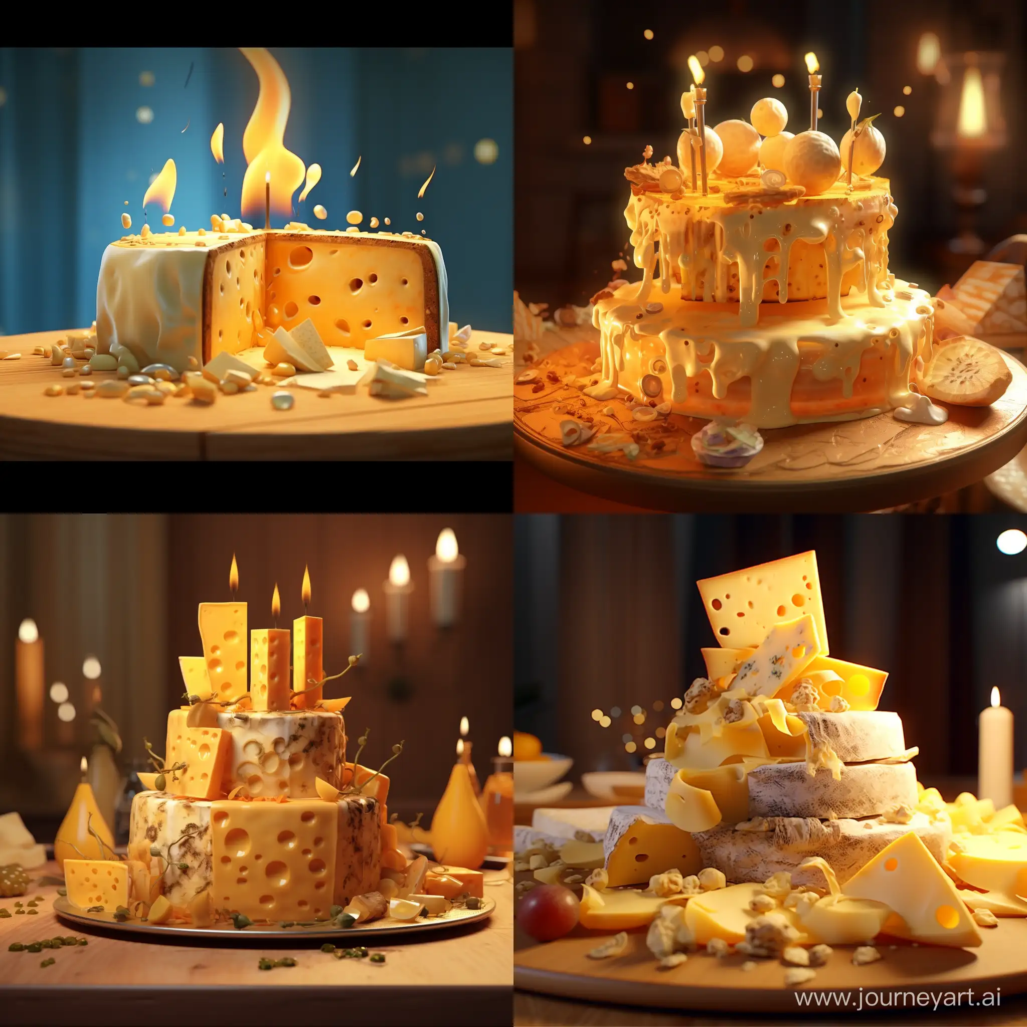 Cheese-Cake-3D-Animation-Exquisite-Culinary-Delight-in-Stunning-Detail