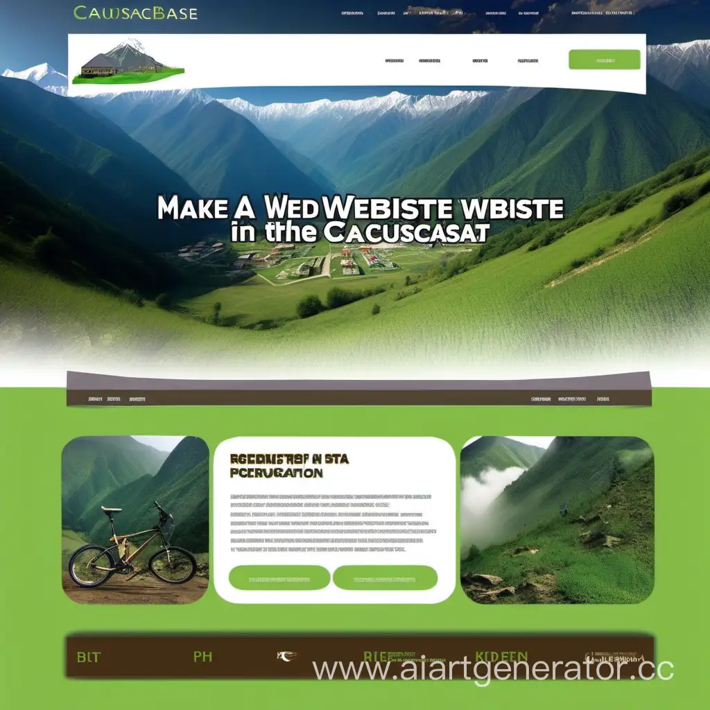 Сделай дизайн веб-сайта на тему База отдыха на Кавказе
