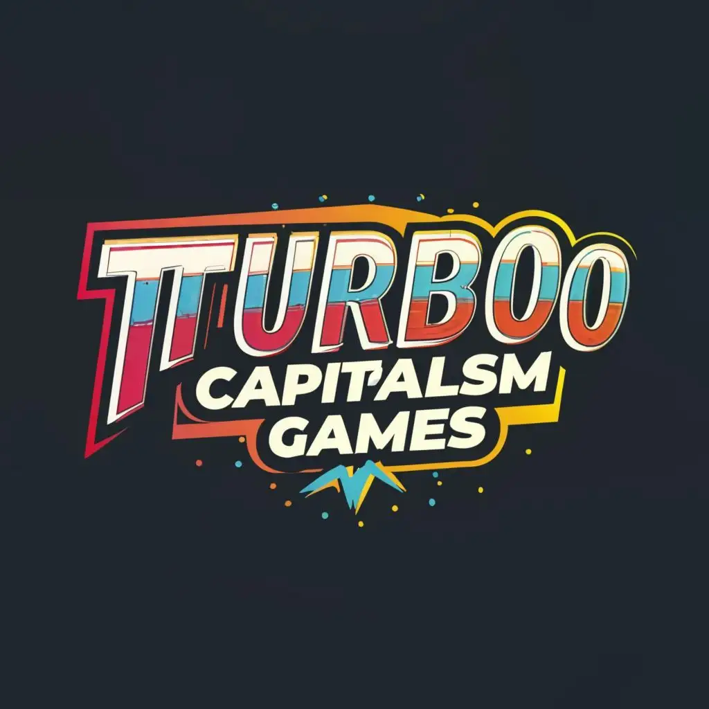 logo, turbo, with the text "Turbo capitalism Games", typography, be used in Entertainment industry
