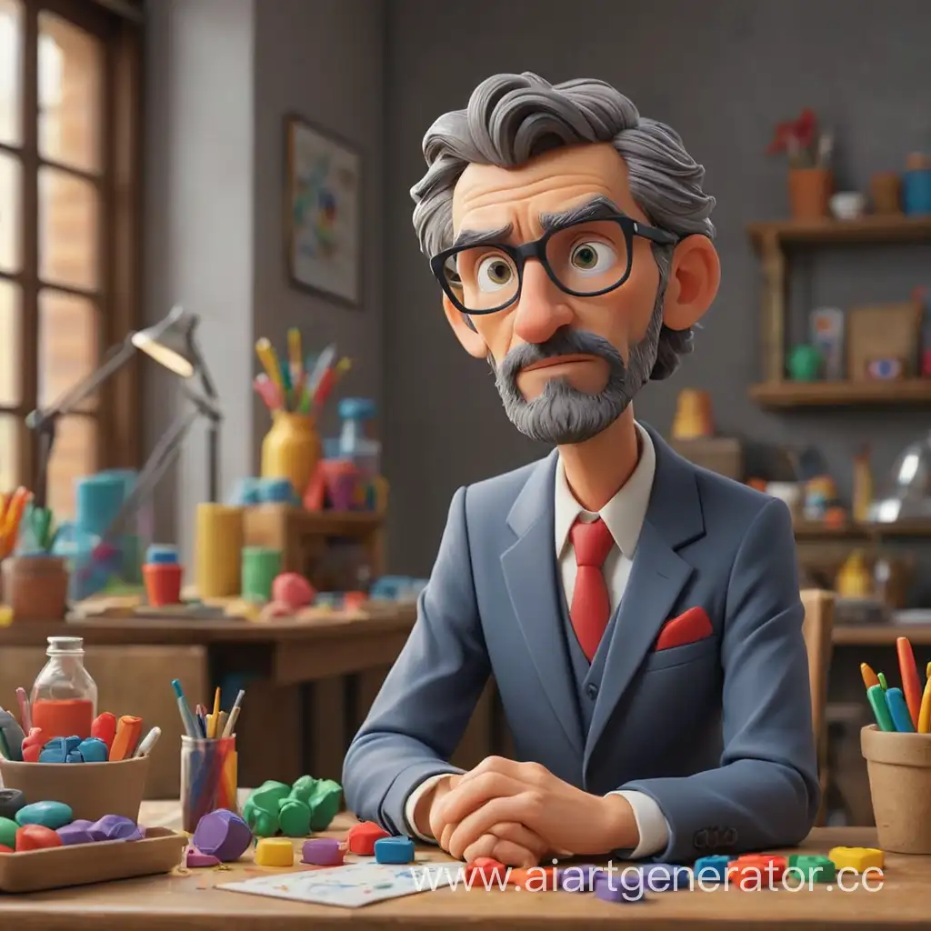 Creative-Entrepreneur-Working-with-Plasticine-Sculptures