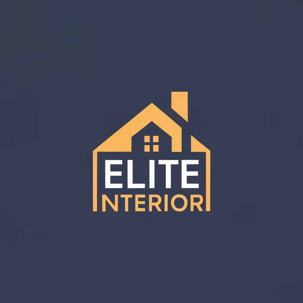 logo, home, with the text "Elite Interior", typography, be used in Construction industry