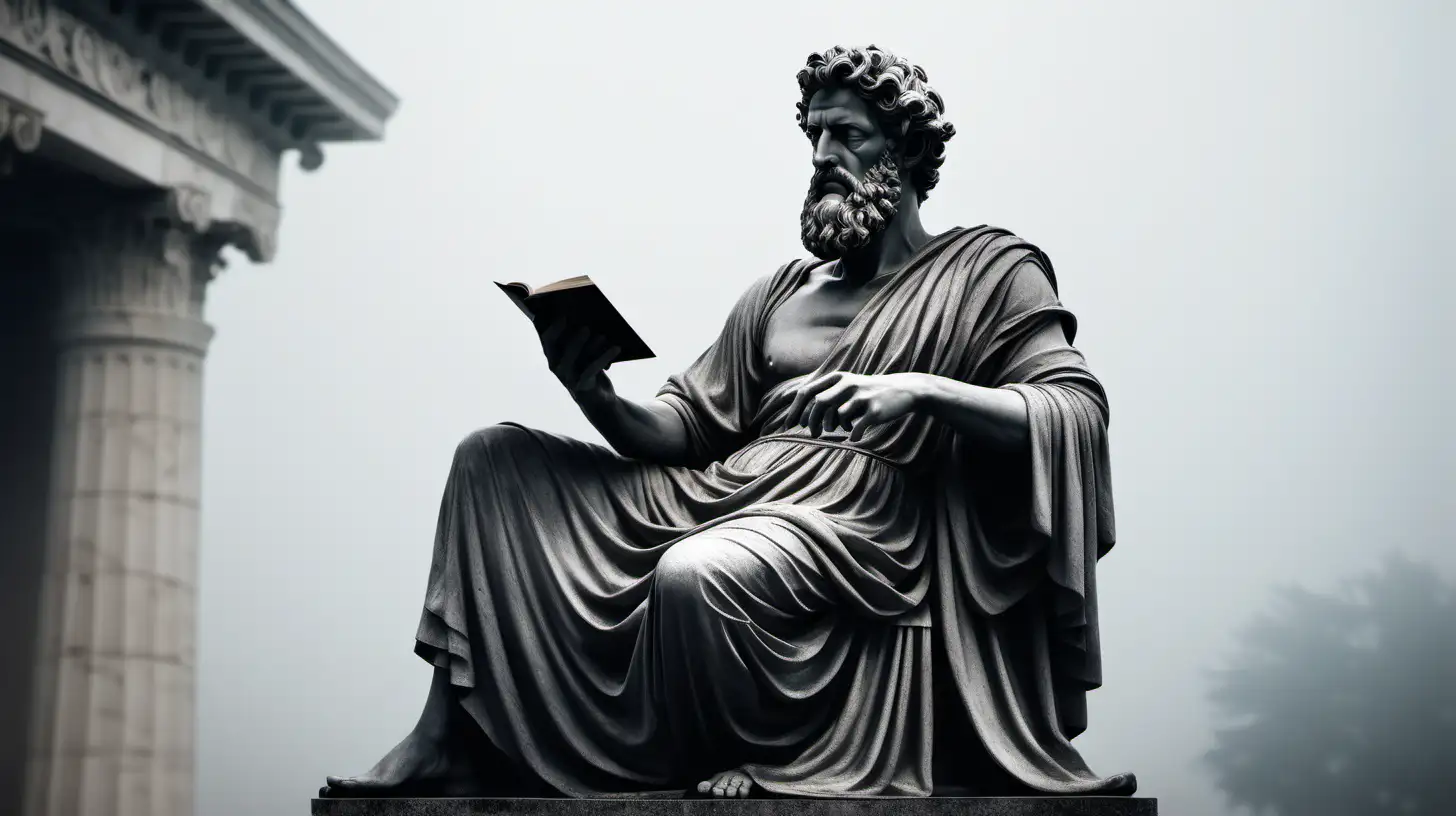 Stoic Reflections Marcus Aurelius in Ethereal Solitude