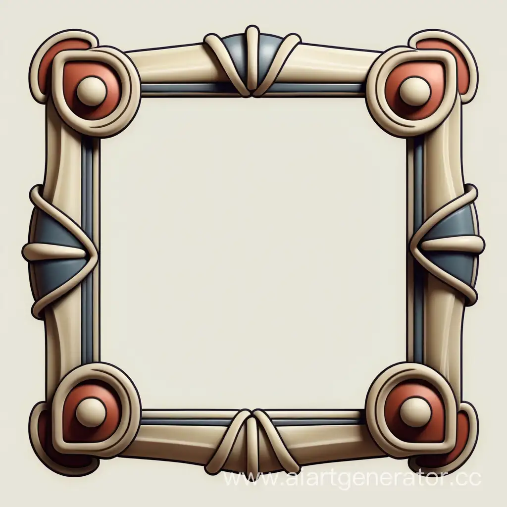 Elegant-TriColor-Roman-Bone-Border-Frame-Logo