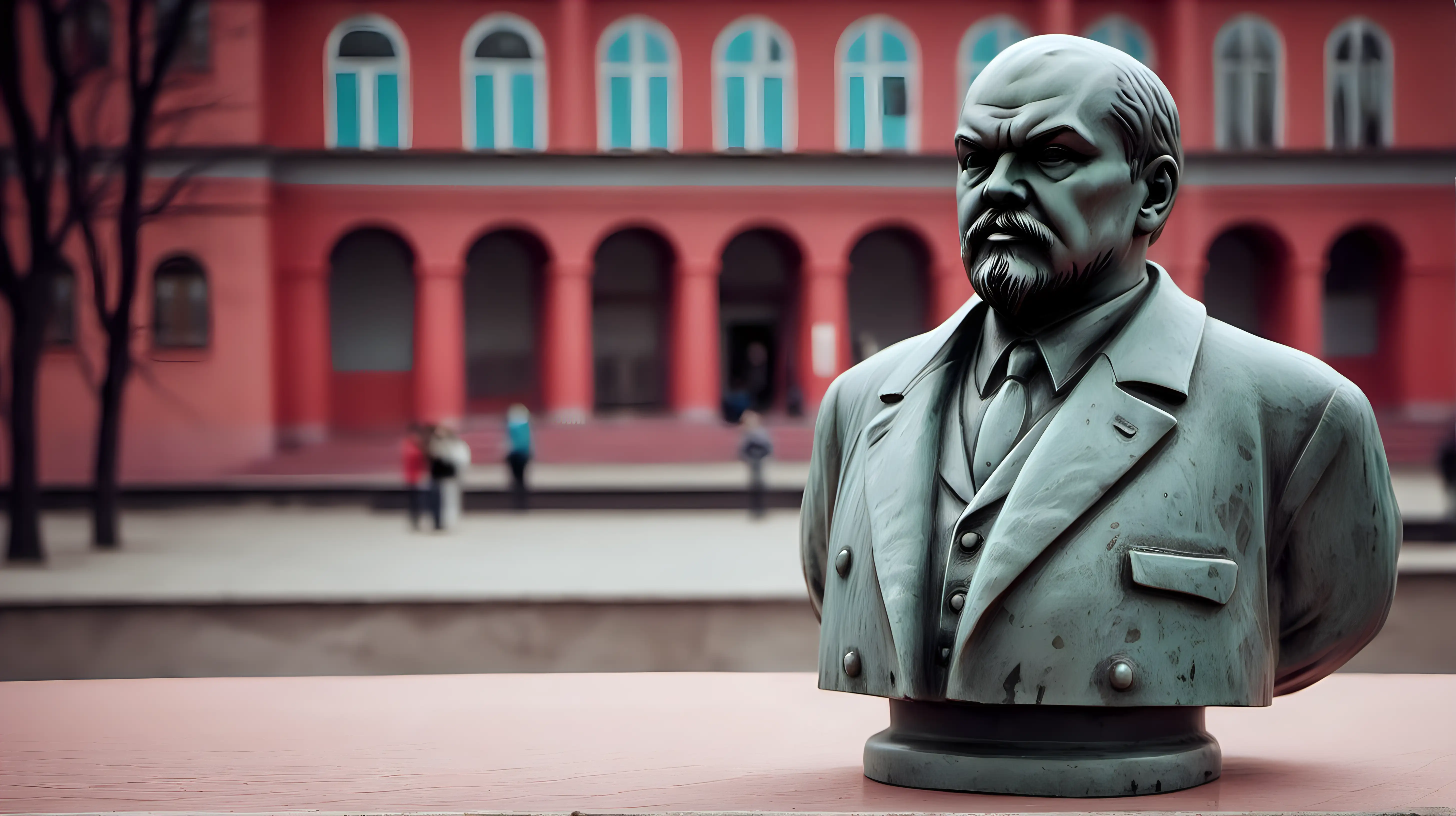 Miniature Lenin Statue Sovietinspired Sculpture