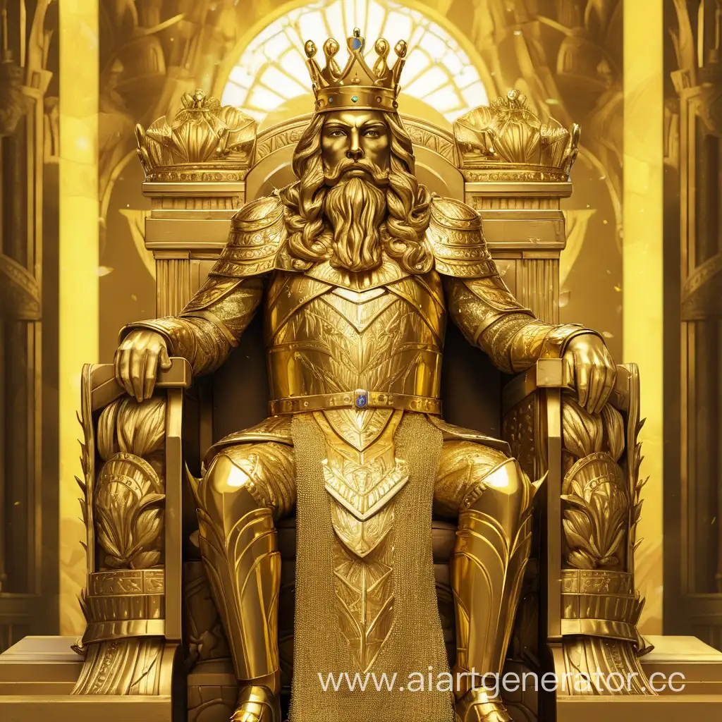 Regal-Golden-King-on-Ornate-Throne