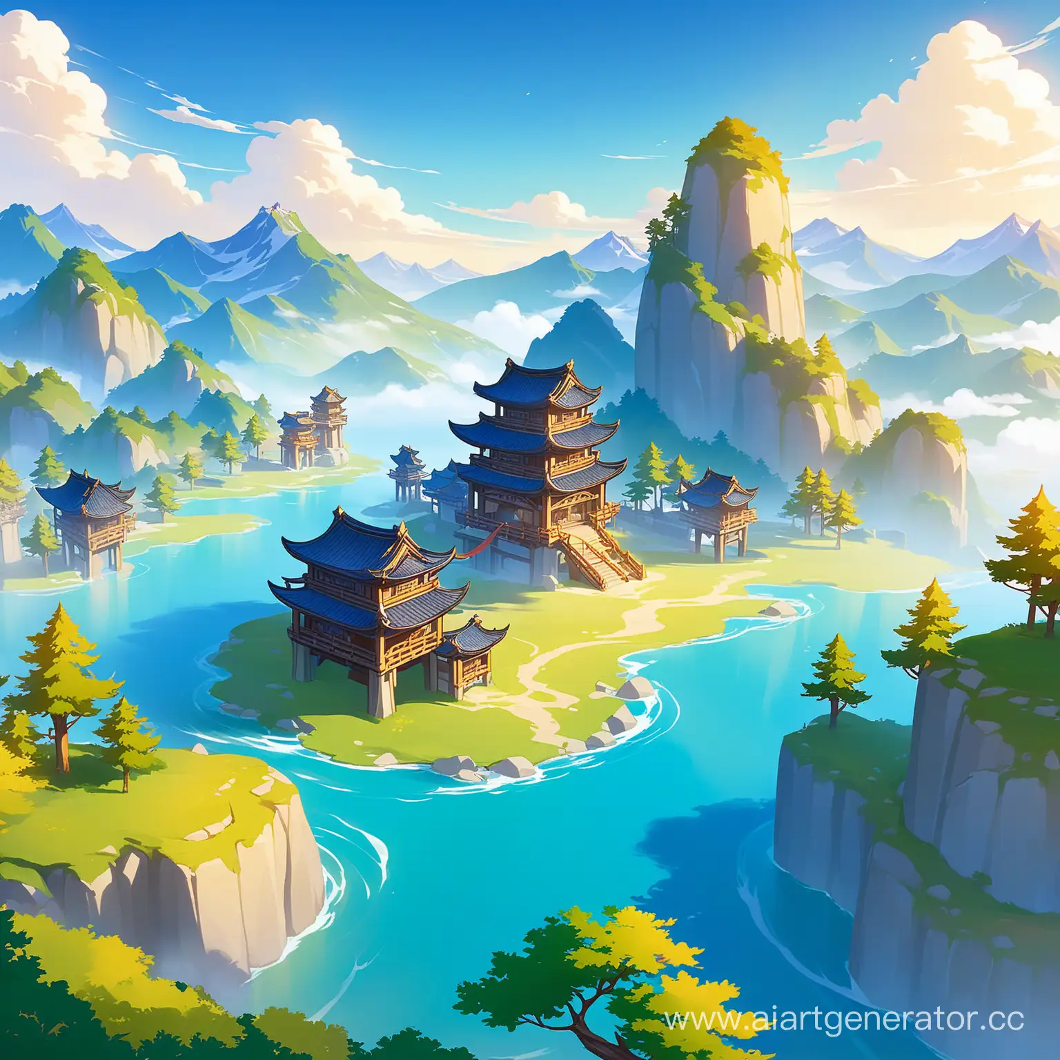 Liyue-Style-Landscape-Inspired-by-Genshin-Impact
