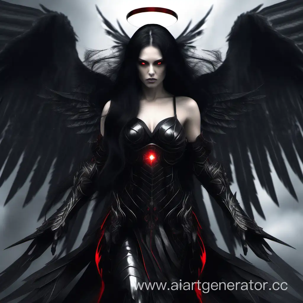 Enchanting-Fallen-Angel-Mysterious-Beauty-in-Black-Angelic-Armor