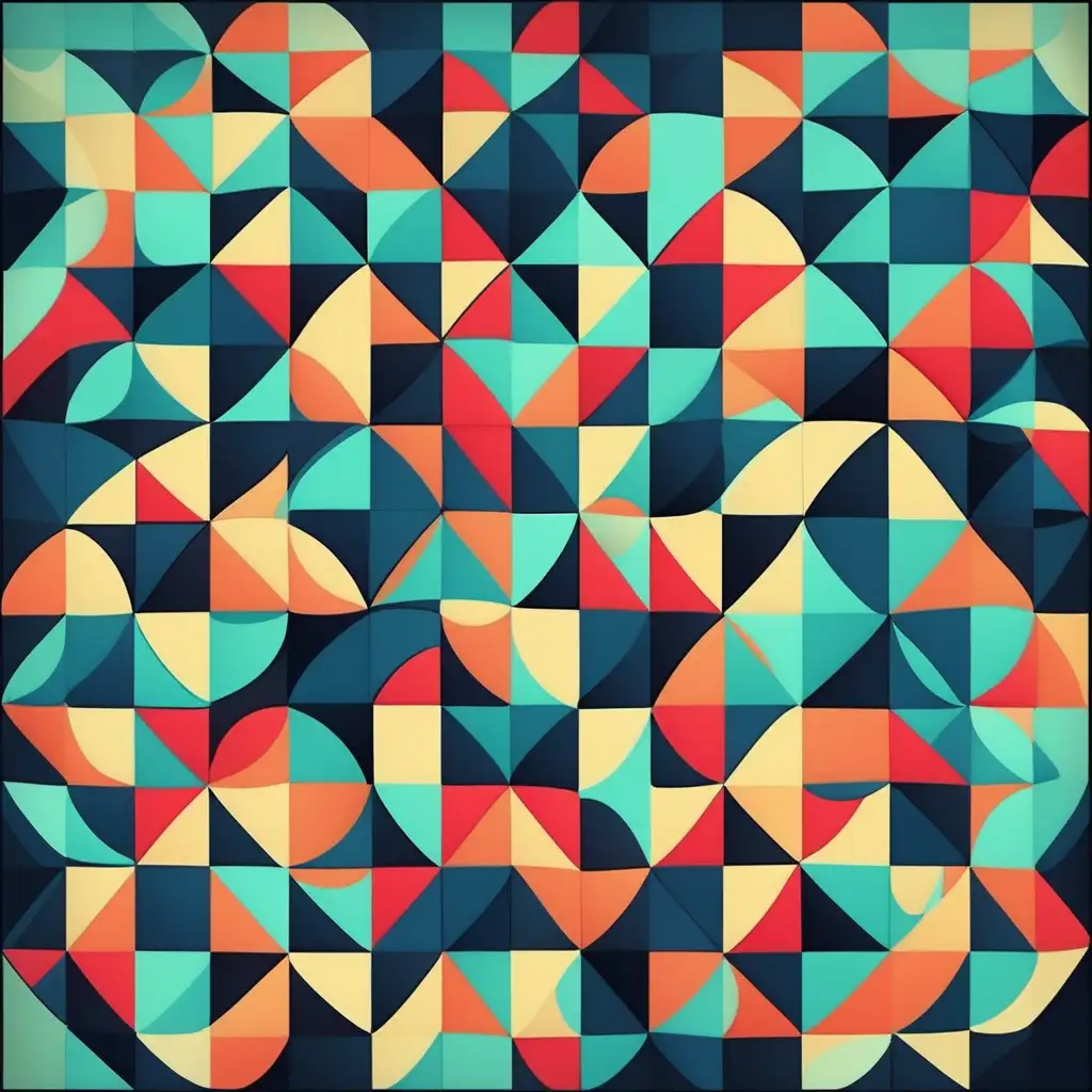 Vibrant Abstract Geometric Patterns for Modern Art Enthusiasts