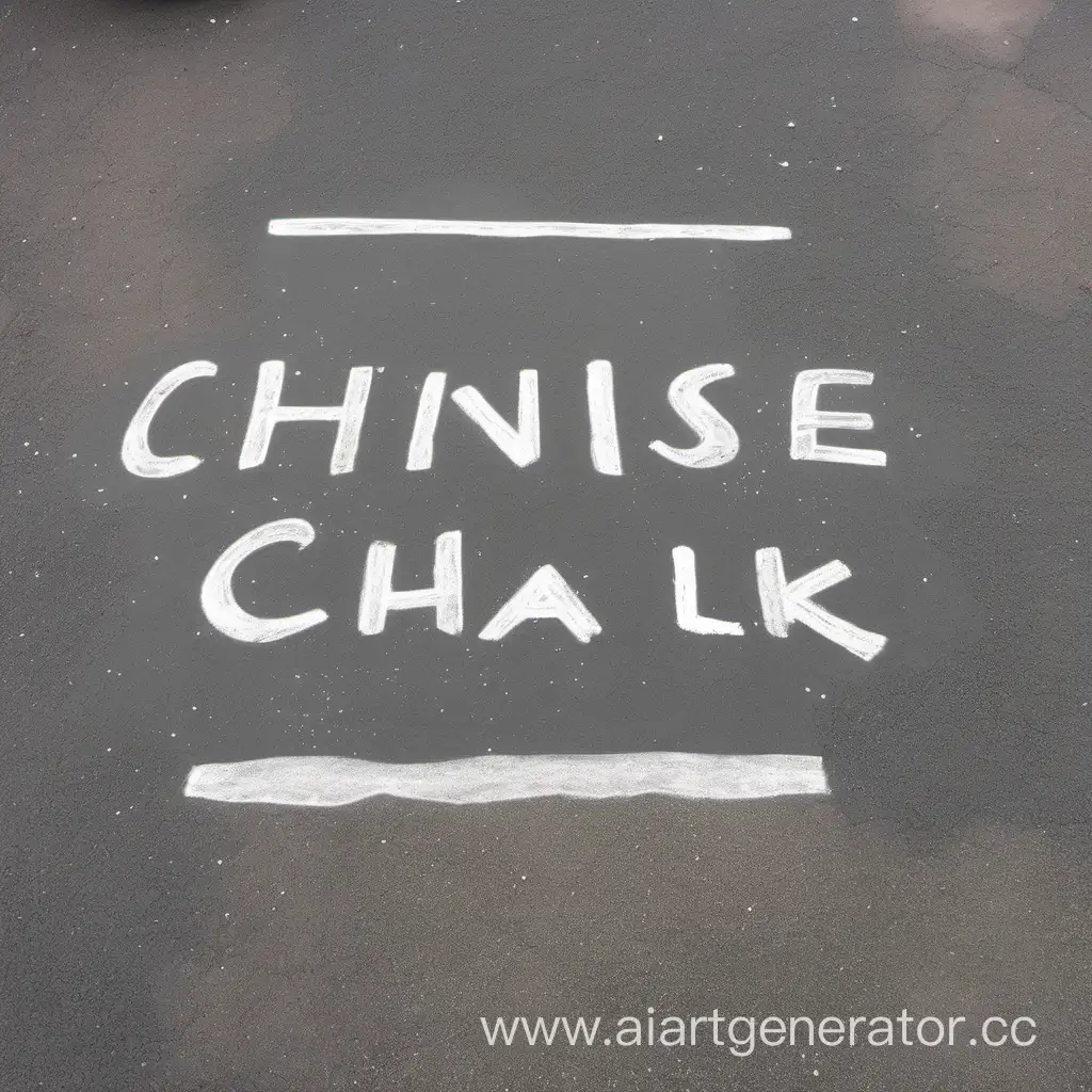 Chalk, well, it's Chinese chalk, I prefer South Korean chalk. Chinese chalk crumbles a lot.