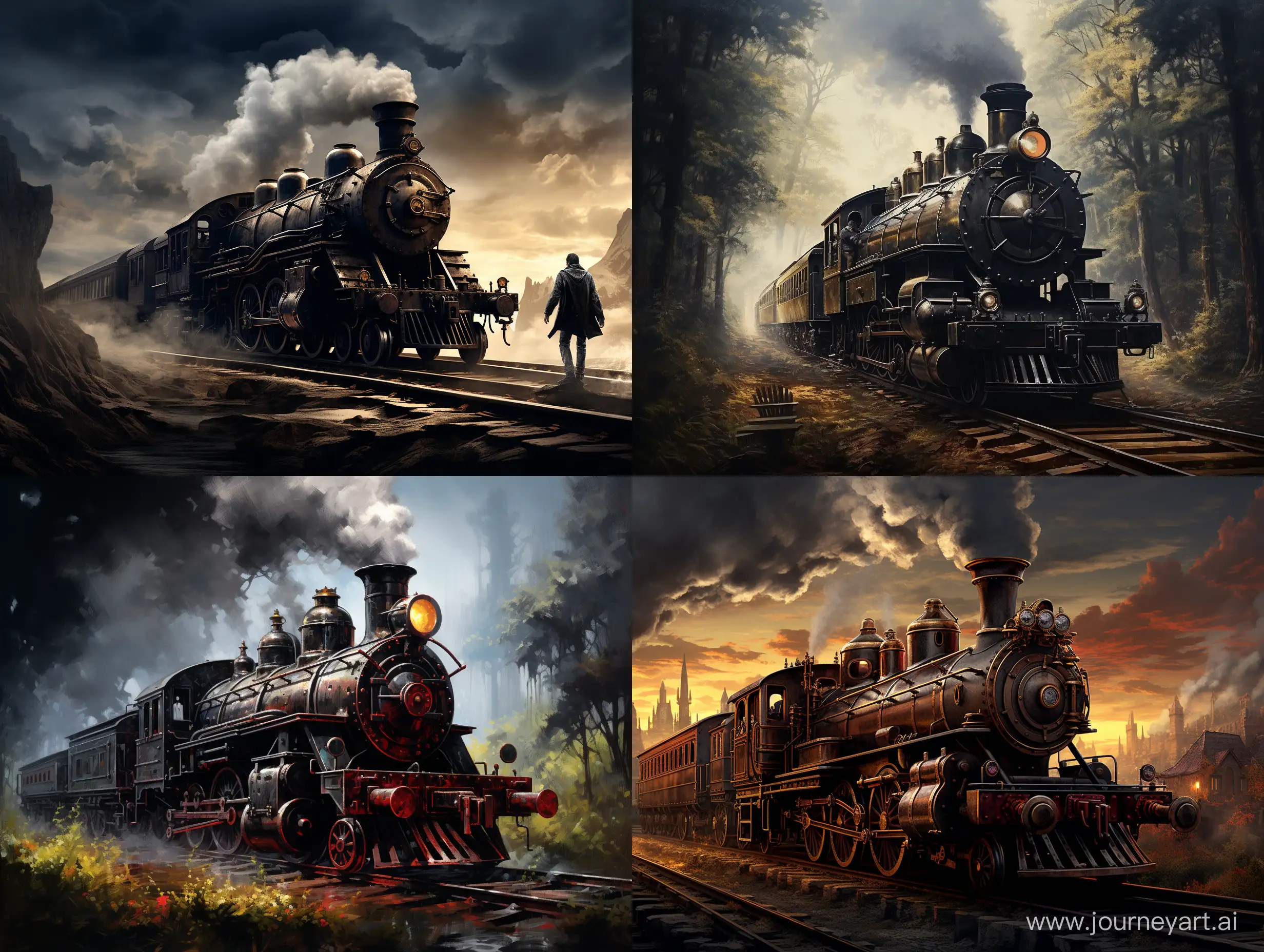 Vintage-Steam-Locomotive-Strolling-Nostalgic-Journey-in-43-Aspect-Ratio