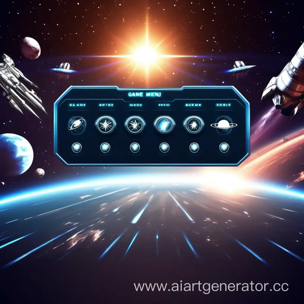 Space-Complex-Game-Menu-with-Three-Buttons