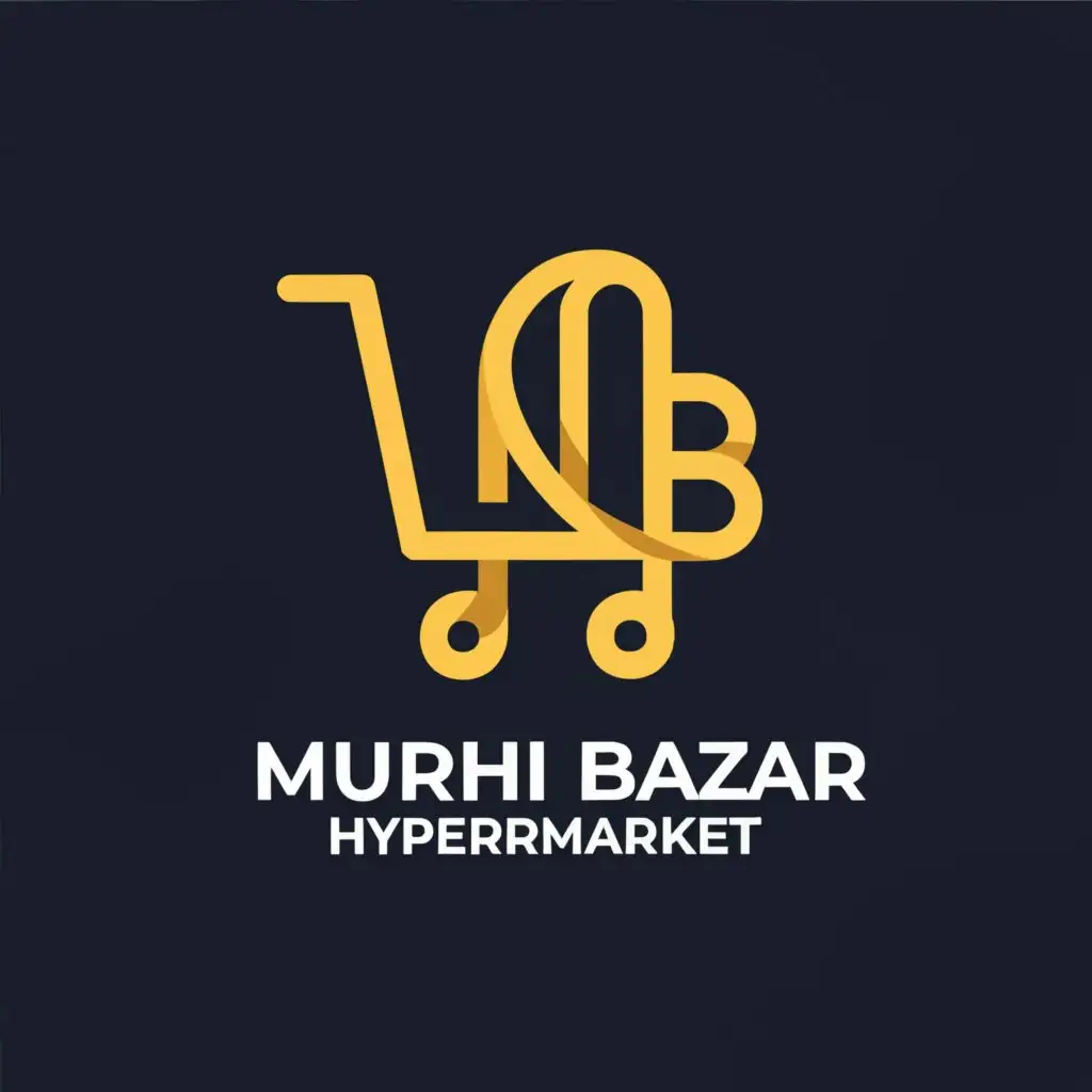 a logo design,with the text "Murshid Bazar Hypermarket", main symbol:minimalistic logo for my business, hypermarket/grocery business, ,Moderate,clear background