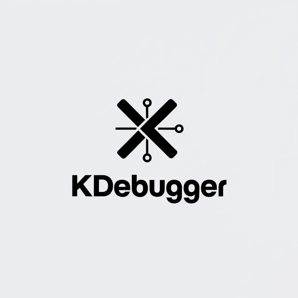 a logo design,with the text 'KDebugger', main symbol:Gear,Minimalistic,be used in Technology industry,clear background