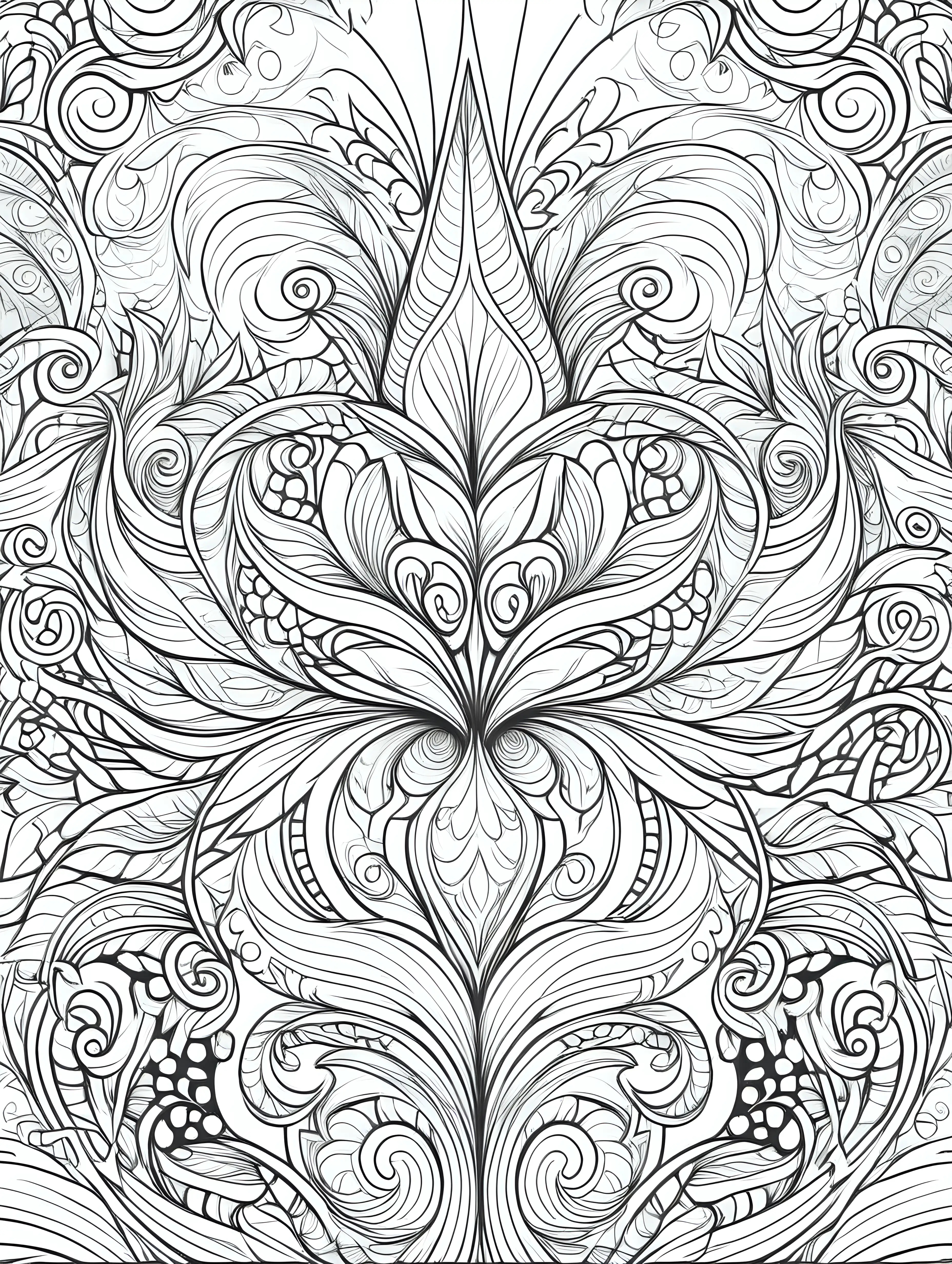 Enchanting Seamless Magical Patterns for Adult Coloring Book