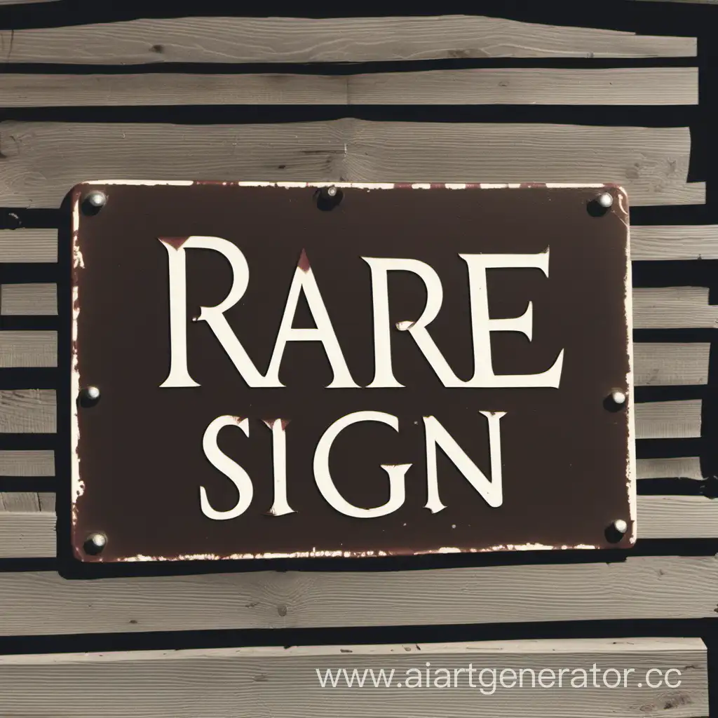 rare sign