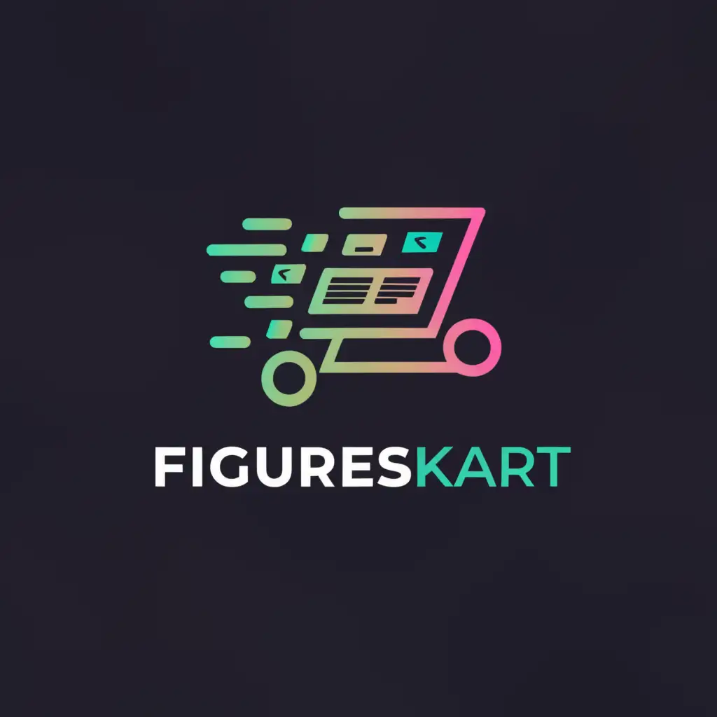 a logo design,with the text "FiguresKart", main symbol:A kart full of tech stuffs,Moderate,be used in Technology industry,clear background