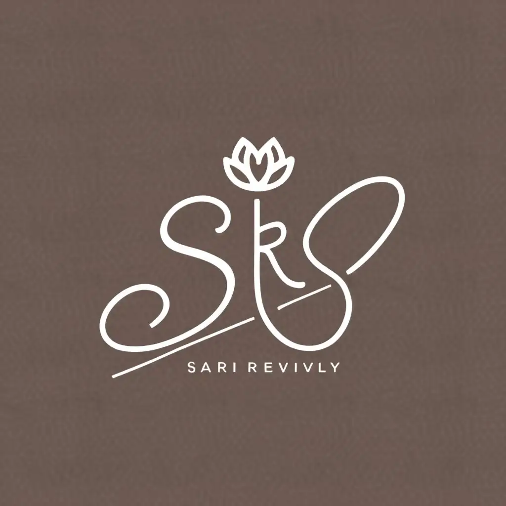 a logo design,with the text "One colour. Using S.R initials with the full name Sari Revival under the initial. A soft appearance of a lotus flower", main symbol:LOTUS FLOWER,Moderate,be used in Retail industry,clear background