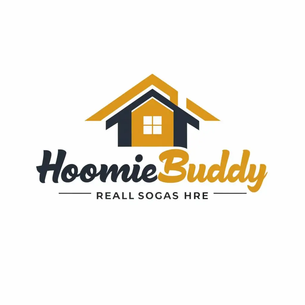 logo, home, with the text "hoomiebuddy", typography, be used in Real Estate industry