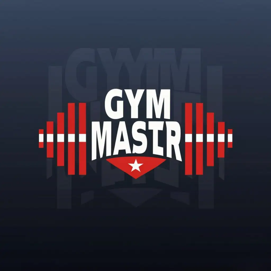 a logo design,with the text "gym logo", main symbol:GYM MASTER,Moderate,clear background