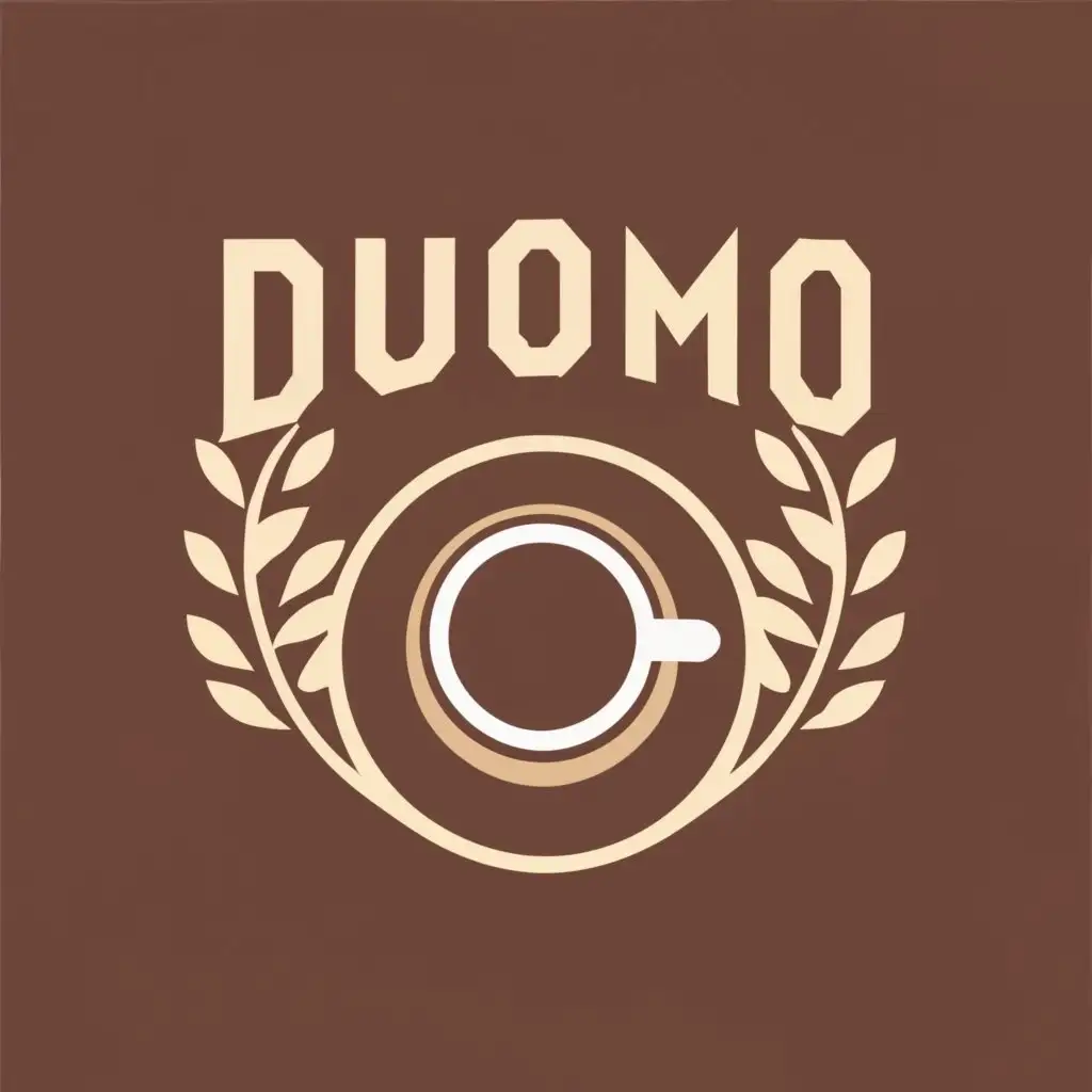 logo, Coffee, with the text "Duomo", typography, be used in Restaurant industry