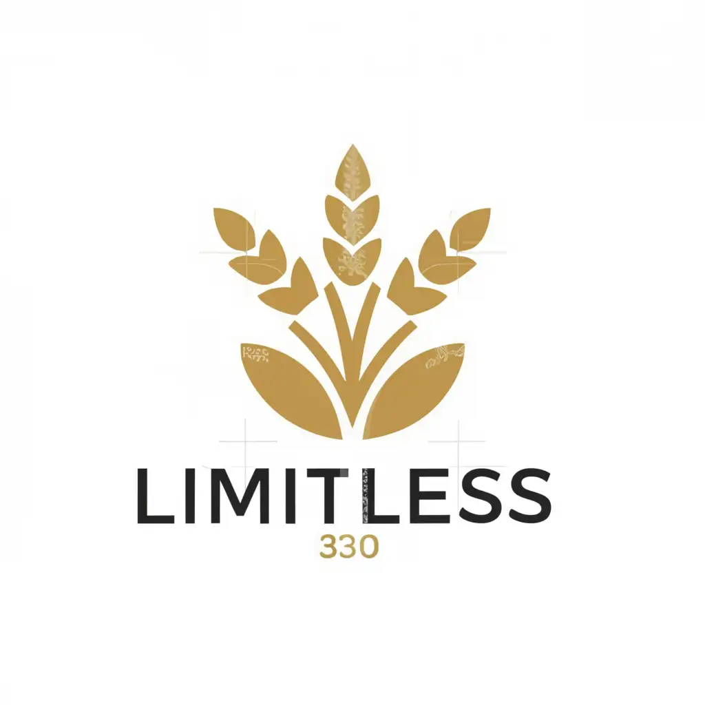 a logo design,with the text "Limitless 320", main symbol:Wheat,Moderate,clear background