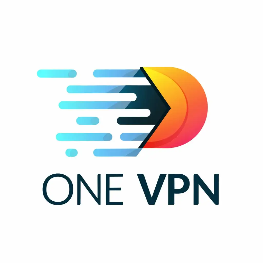 a logo design,with the text "ONE VPN", main symbol:SPEED,Minimalistic,be used in Internet industry,clear background