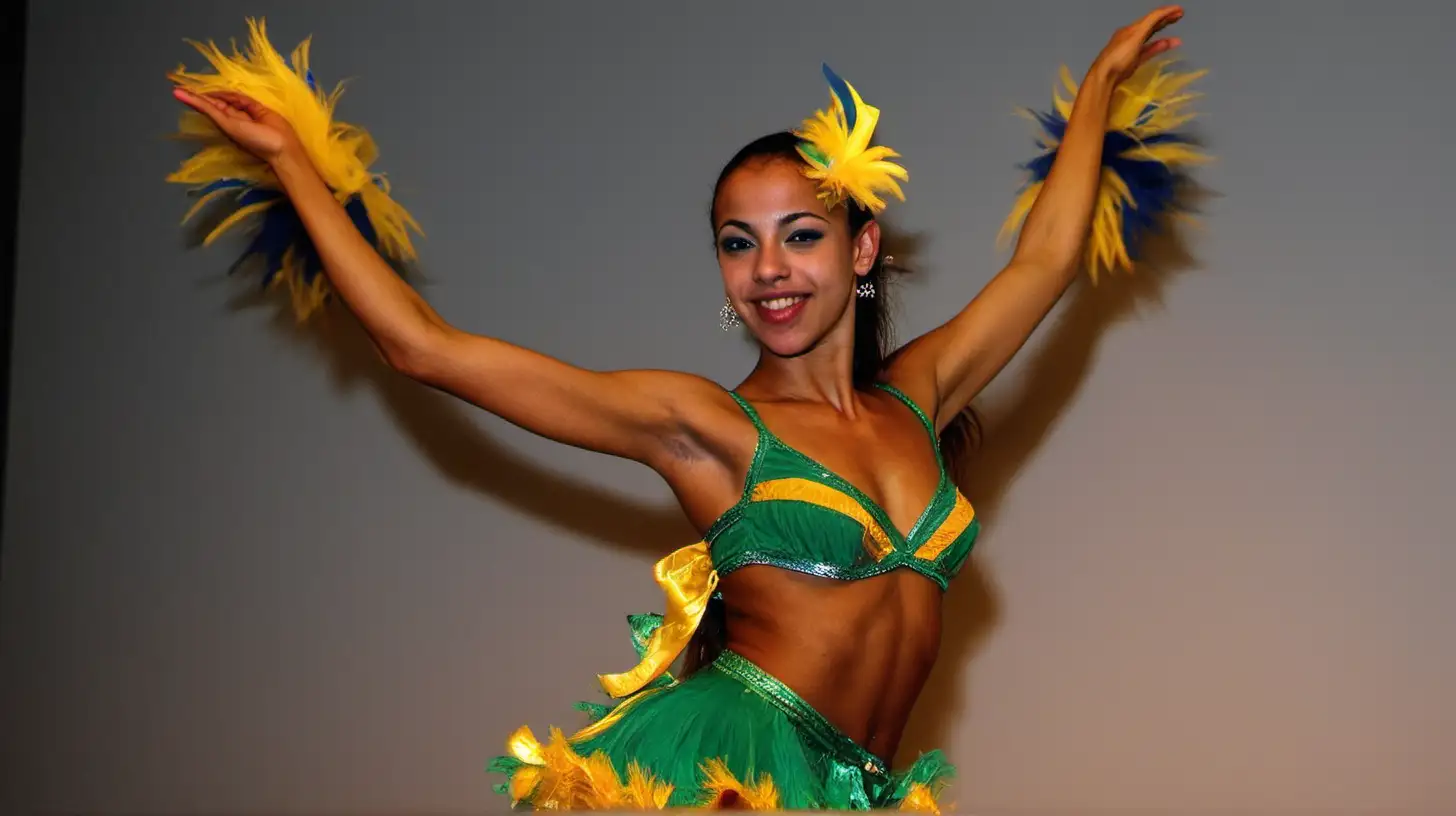 European Brazilian Dancer Performing Samba Fusion