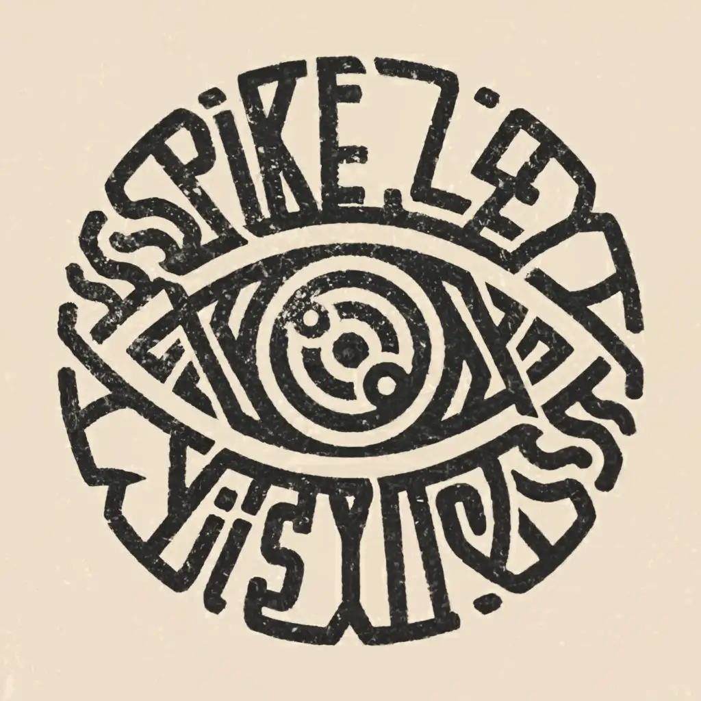 a logo design,with the text "Spike Lee Vision", main symbol:Eye,complex,clear background