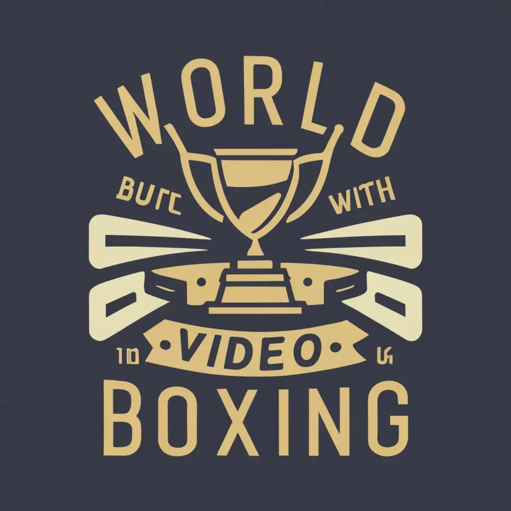 logo, Gold medal trophy, with the text "World Video Boxing Association", typography, be used in Sports Fitness industry