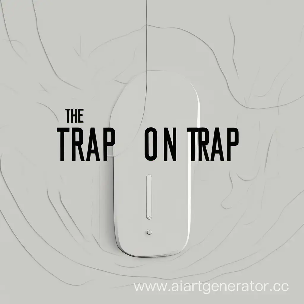 Cover for the track with the inscription "Trap on board" in a minimalist style
