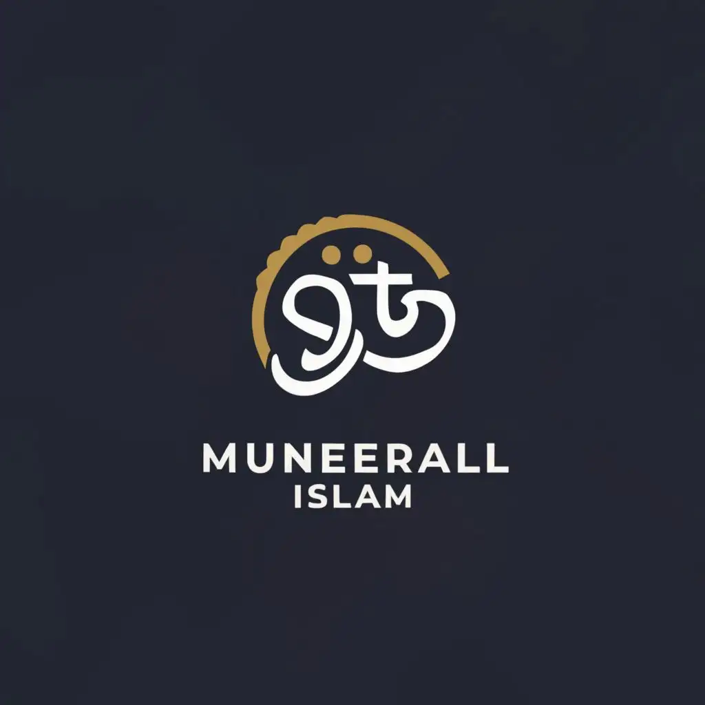 a logo design,with the text "Muneeral Islam", main symbol:Circle,Moderate,clear background