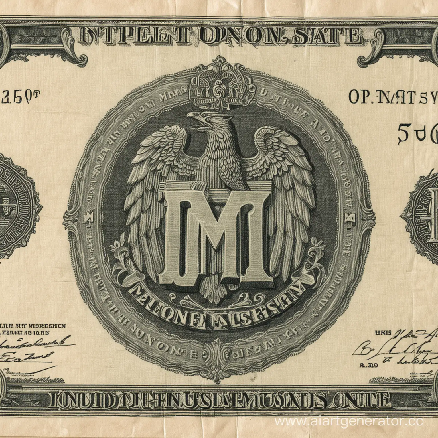 Банкнота похожая на доллар, номинал буква М, связана с Московским Государственным Университетом