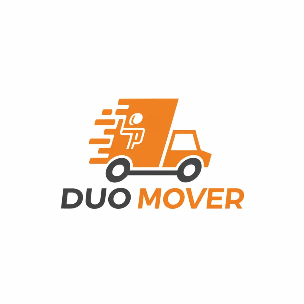 a logo design,with the text "Duo mover", main symbol:Parcel delivery,complex,clear background