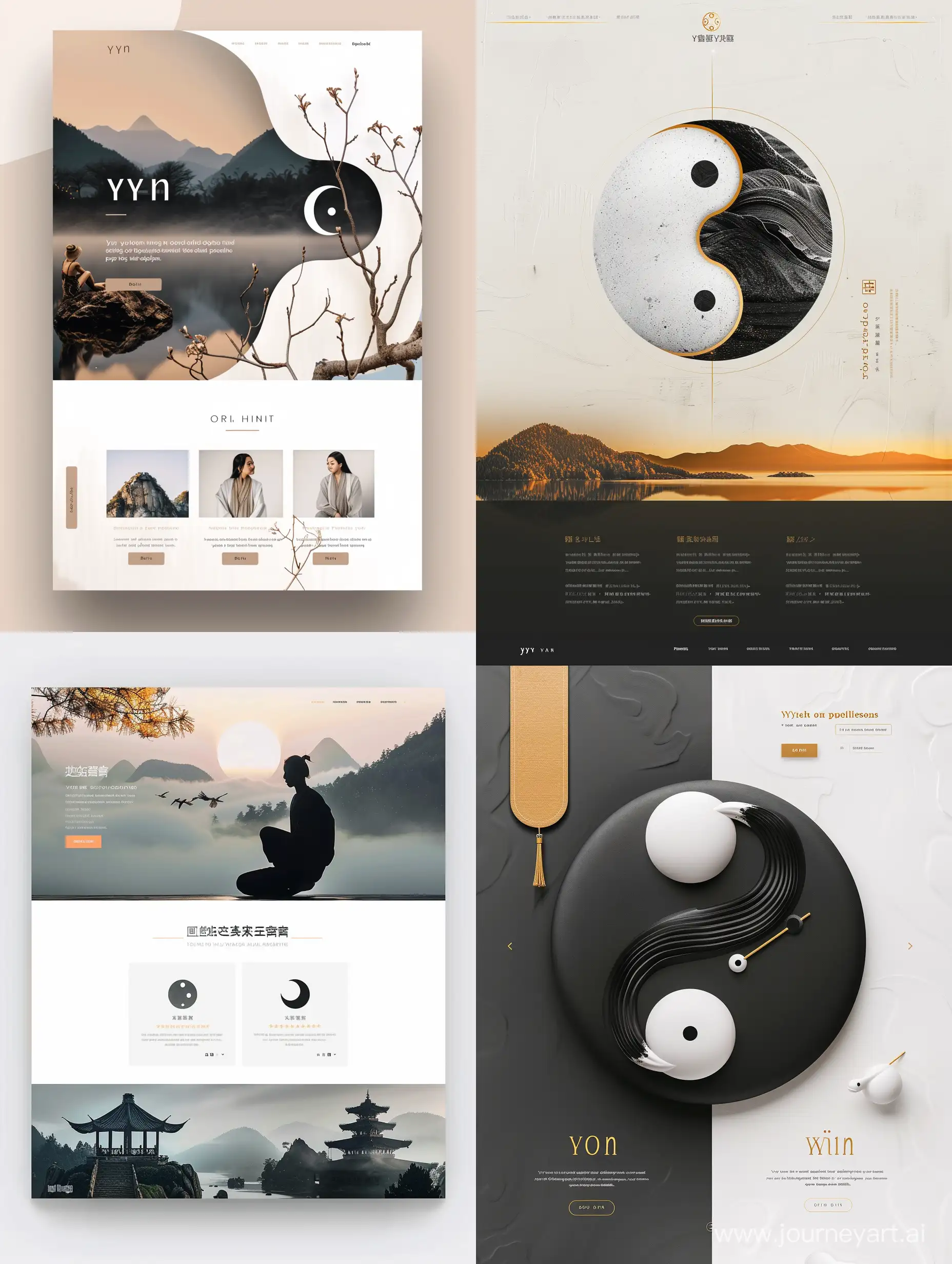 yin yang landing page for booking