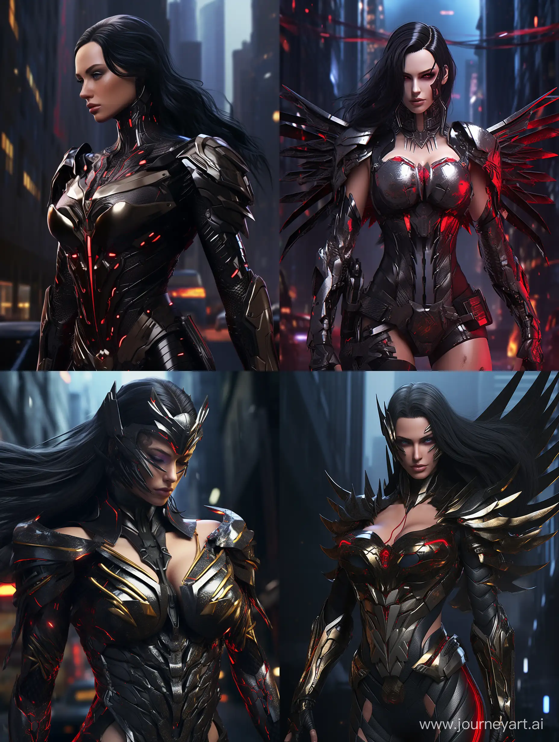 Cyberpunk-Fusion-Wonder-Woman-Embraces-Venom-Symbiote-in-Cybermetic-2077-Realm