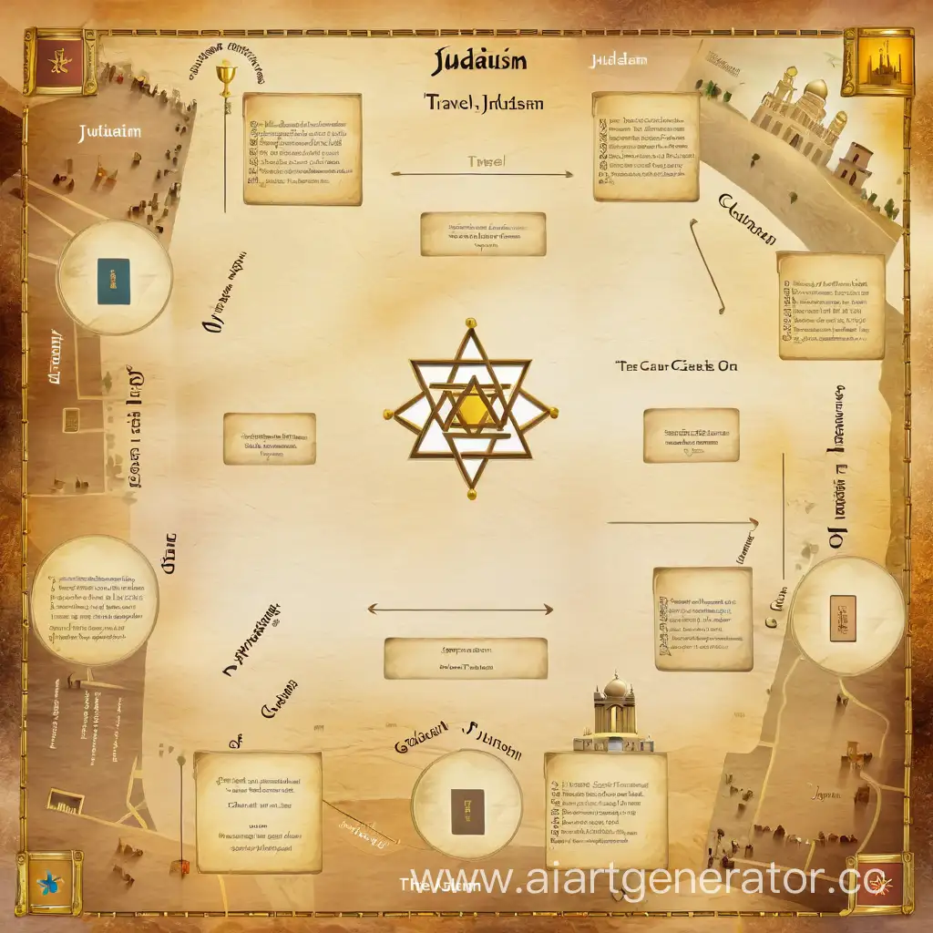 Сгенерировать шаблон игрового поля игры Карты путешествия места поломничества в иудаизме 
