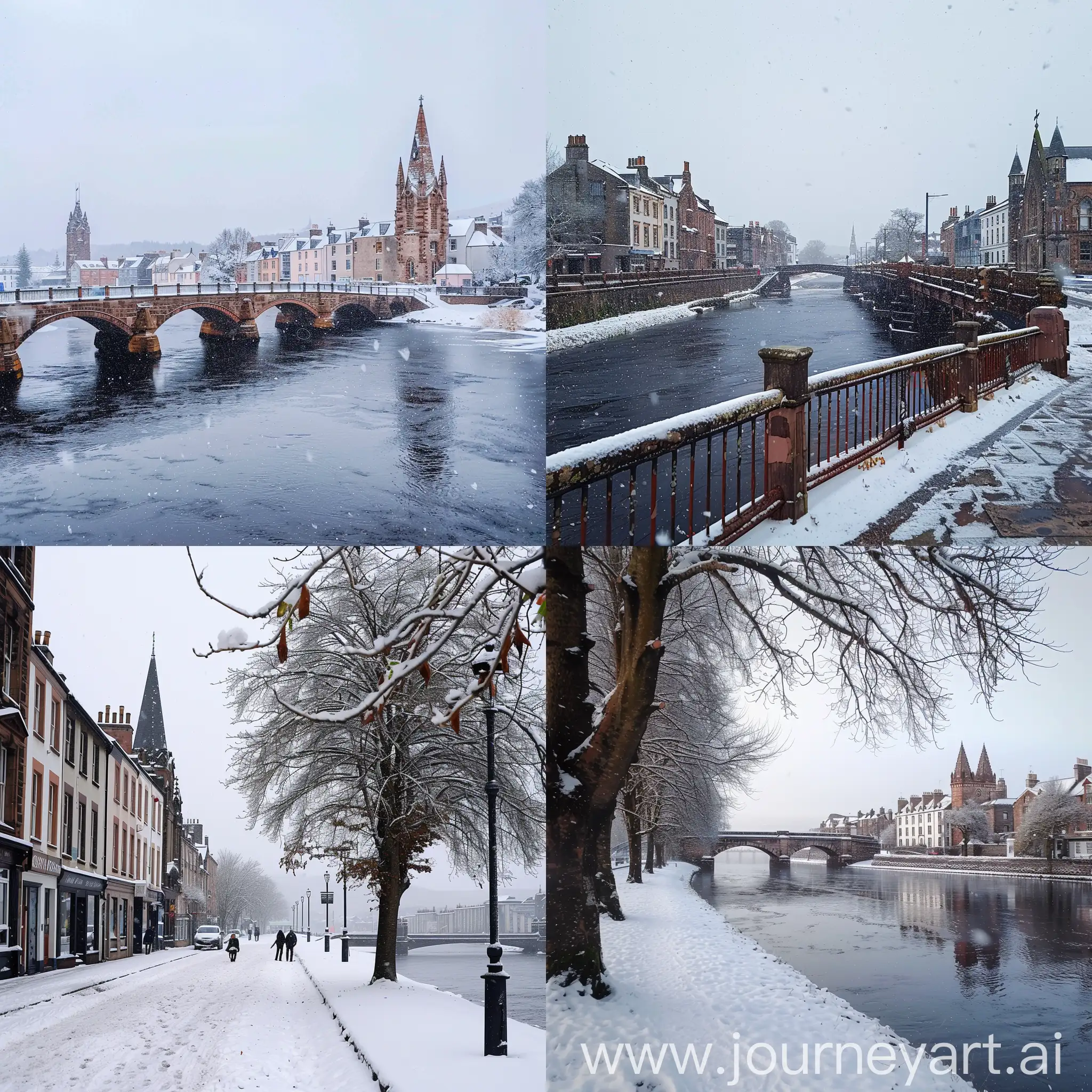 Inverness in a snowy day