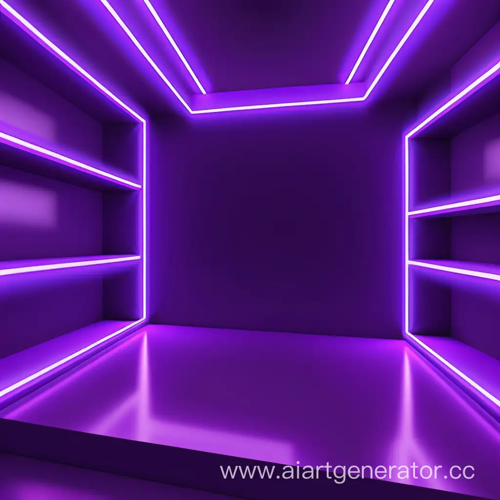 Vibrant-Purple-Neon-Setting-for-Trendy-Merchandise-Display