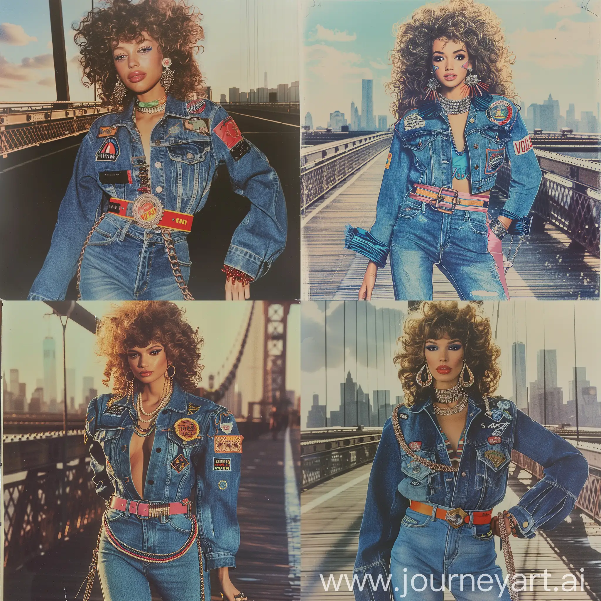 1980s-Fashion-Statement-Erica-Eleniak-on-New-York-Bridge