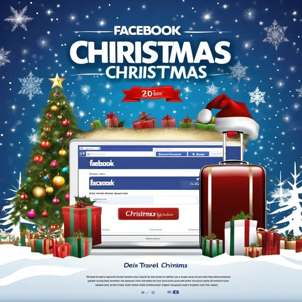 design a Facebook design for Christmas for travel agent